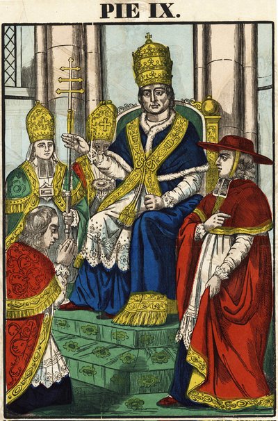 Paavi Pius IX:n (1792 - 1878) muotokuva tekijältä French School