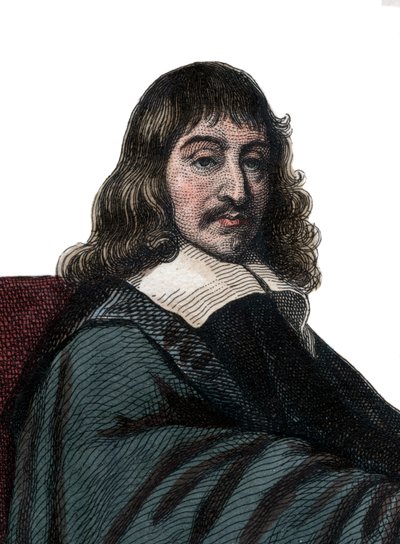 Muotokuva Rene Descartesista (1596-1650), ranskalaisesta filosofista ja kirjailijasta. tekijältä French School