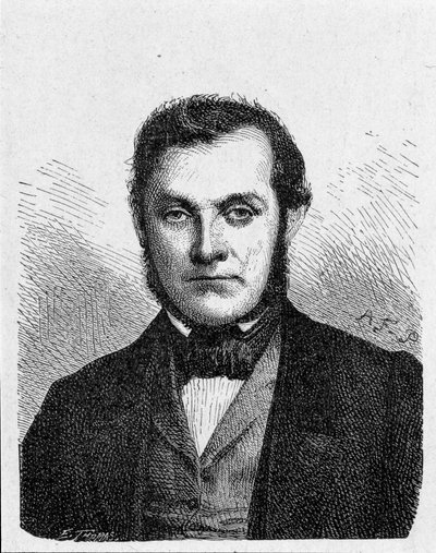 Muotokuva Robert Wilhelm Bunsenista (1811 - 1899). saksalainen kemisti.- in "" Album of Science; maineikkaat tiedemiehet; Suuria löytöjä””” 1896. tekijältä French School