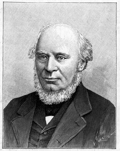 Sir John Fowlerin (1817-1898) muotokuva englantilaisesta insinööristä. tekijältä French School