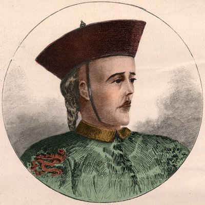 Kiinan keisarin (1871-1908) Guangxun muotokuva. tekijältä French School