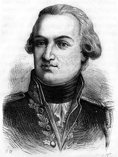 Muotokuva Villaret-Joyeusesta (Villaret de Joyeusen kreivi), ranskalainen amiraali (1750 - 1812) - Henri Martinin "" L