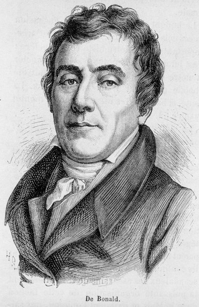Muotokuva varakreivi Louis de Bonaldista (1754 - 1840), ranskalainen poliittinen kirjailija - Henri Martinin "L