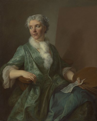 Taiteilijan muotokuva, n. 1735 (öljy kankaalle) tekijältä French School