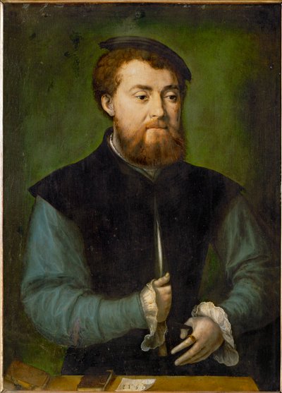 Muotokuva miehestä, jolla on parta ja baretti tekijältä French School