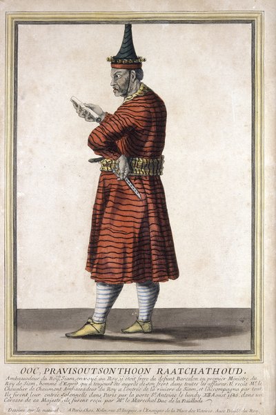 Muotokuva yhdestä Ludvig XIV:n Siamin suurlähettilästä, 1685 tekijältä French School