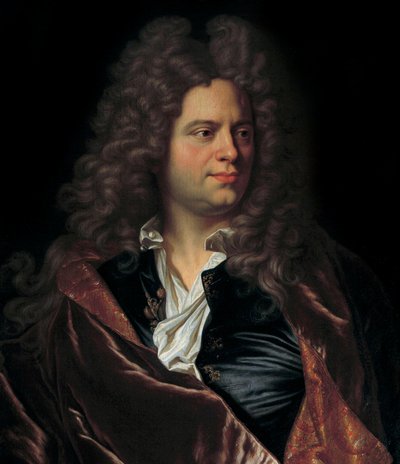 Muotokuva ranskalaisesta kirjailijasta Jean de La Bruyeresta (1645-1696) 1600-luvun ranskalaisen koulukunnan maalaus. Chantilly, Conde-museo tekijältä French School