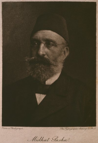 Muotokuva Khedive Tawfikista, Georg Moritz Ebersin (1837-98) LEgypte, 1881 (bw-kaiverrus) tekijältä French School