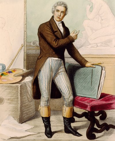 Taidemaalari Jacques-Louis Davidin muotokuva tekijältä French School