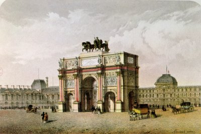 Postikortti Riemukaaresta du Carrouselista, Pariisi tekijältä French School