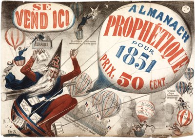 Almanach Prophetique -juliste, 1851 tekijältä French School