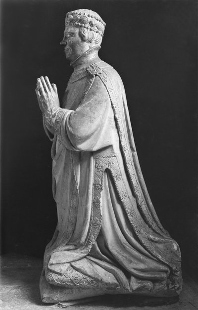 Rukoileva polvistuva herttua Jean de Berryn (1340-1416) Poitiers