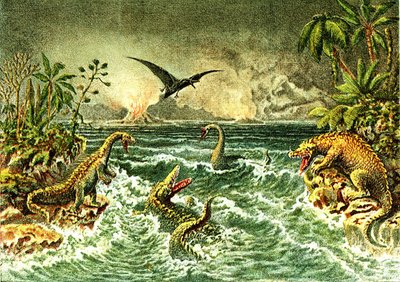 Alkukantainen maailma (dinosaurusten kanssa) - Esihistorian toissijainen ajanjakso tekijältä French School