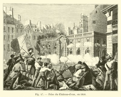Chateau-deaun vangitseminen vuonna 1848 tekijältä French School