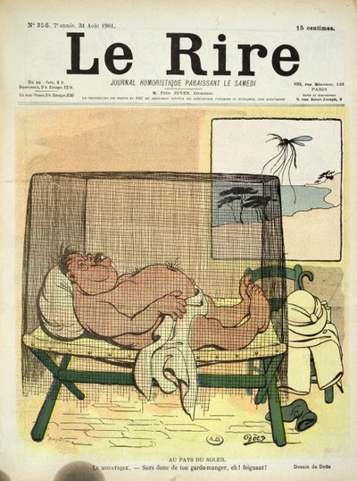 Suojaus hyttysiltä yhdyskunnissa, Le Rire, 31. elokuuta 1901 tekijältä French School