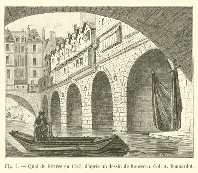 Quai de Gesvres vuonna 1787, Rousseau Col A Bonnardot
