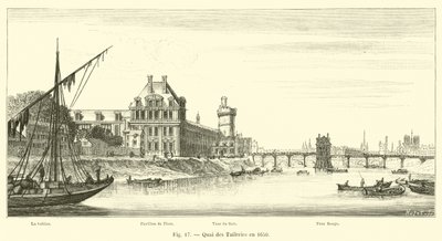 Quai des Tuileries vuonna 1650 tekijältä French School