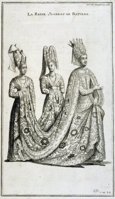 Baijerin kuningatar Isabeau (Isabella, Elizabeth) (1371-1435) tekijältä French School