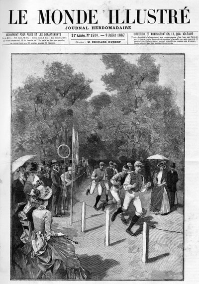 Racing Clubin kilpailu Bois de Boulognessa vuonna 1887. tekijältä French School