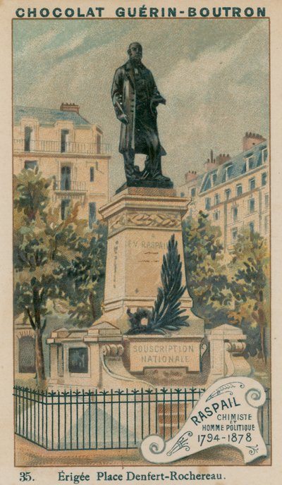 Raspail, kemisti ja poliitikko, 1794-1878. Pystytetty paikka Denfert-Rochereau tekijältä French School
