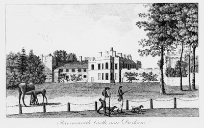 Ravensworthin linna lähellä Durhamia, 1800-luku tekijältä French School
