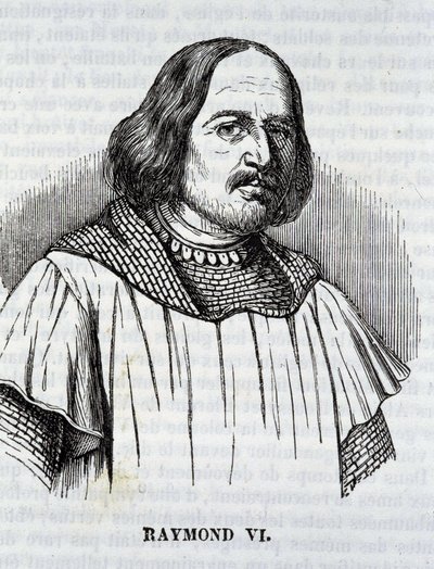 Raymond VI elokuvassa "The Mosaic of the South", Toulouse tekijältä French School