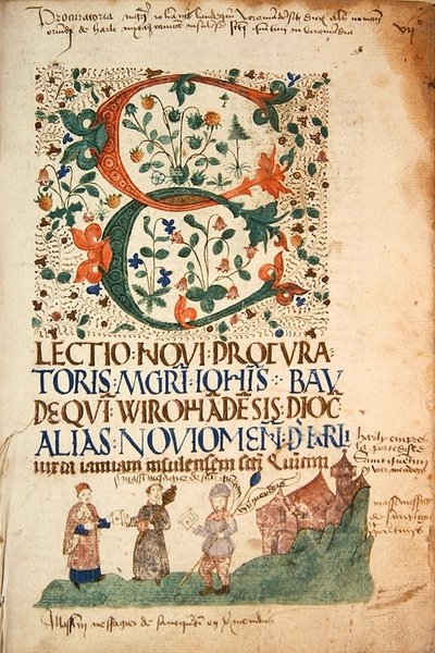 Picard Nationin keskustelujen rekisteri Pariisin yliopistossa: hankkijan valinta. 1473-83 (vellum) tekijältä French School