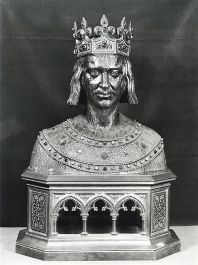 St. Louisin (1214–1270) pyhäinjäännösrintakuva (hopeakullattu) tekijältä French School