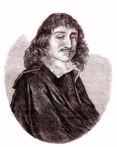 Rene Descartes, ranskalainen fyysikko, matemaatikko, filosofi. 1865 (kaiverrus) tekijältä French School