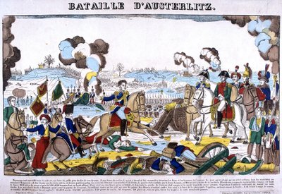 Austerlitzin taistelun tai kolmen keisarin taistelun esitys 12.2.1805. Kuva Epinalista tekijältä French School