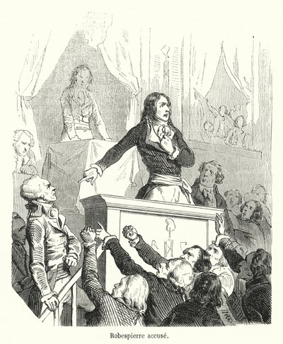 Robespierre syyttää (kaiverrus) tekijältä French School