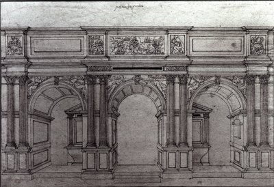 Pierre Lescotin suunnittelema Saint-Germain-lAuxerrois-kirkon kattoseinä (1515-78) tekijältä French School