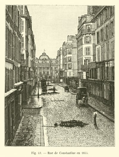 Rue de Constantine vuonna 1855 tekijältä French School