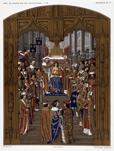 Kaarle VI:n kruunajaiset (1380) - teoksessa "Les Chroniqueurs de l