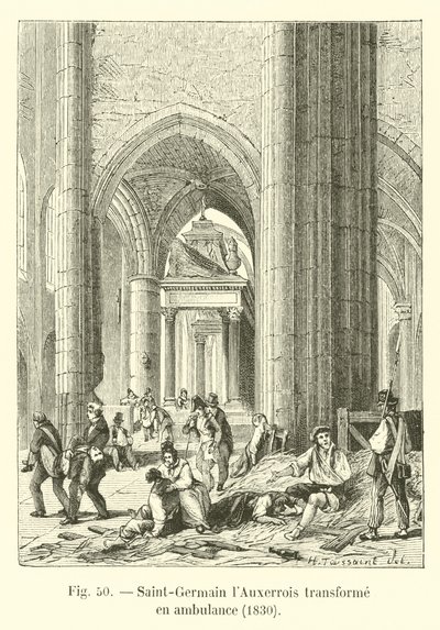 Saint-Germain lAuxerrois muutettiin ambulanssiksi, 1830 tekijältä French School