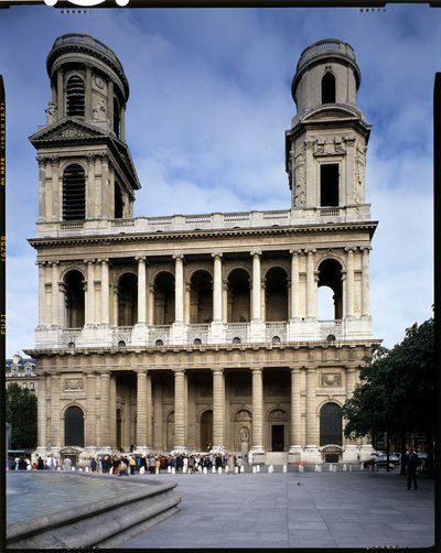 Saint Sulpicen kirkko Pariisissa. tekijältä French School
