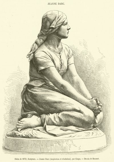 Salon of 1872, Veistos, Jeanne Darc, inspiraatio ja resoluutio (kaiverrus) tekijältä French School