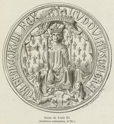 Ludvig XI:n sinetti (kaiverrus) tekijältä French School