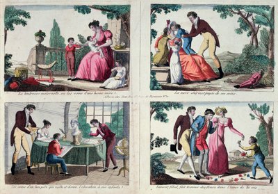Perhe-elämän kohtauksia, 1800-luvun alku tekijältä French School