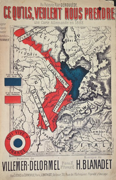 Pisteet mitä he haluavat ottaa meiltä, ​​Saksan vastainen propagandalaulu, 1882 tekijältä French School
