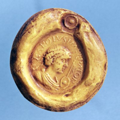 Kaarle III:n (839-888) lihavan sinetti, Ranskan kuningas ja Pyhän Rooman keisari, 800-luku tekijältä French School