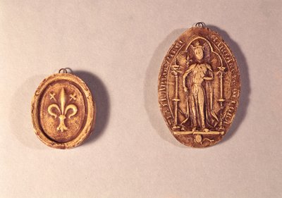 Marguerite de Provencen sinetit (1221-95) 1284 (vaha) tekijältä French School
