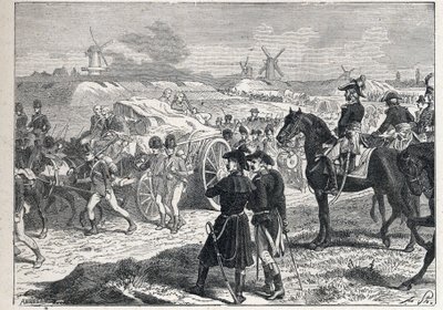 Toinen koalitio: Marechal Brunen komentama Ranskan armeija voitti Yorkin herttuan englantilaiset joukot Hollannissa lokakuussa 1799. tekijältä French School