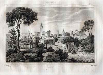 Siena - Siena - Toscana - Toscana - Kaiverrus "" Maalauksellisesta Italiasta"", M. de Norvins, Ch. Nodier 1834-1836. tekijältä French School