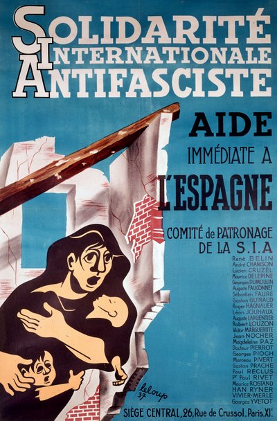 Solidarite Internationale Antidasciste", Antifasistinen juliste tekijältä French School