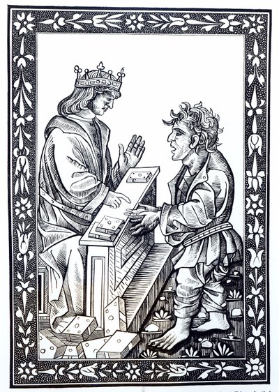 Solomon ja Marcoul, kuvitus tieteestä ja kirjallisuudesta keskiajalla ja renessanssilla, kirjoittanut ja kaivertanut Paul Lacroix, 1878 tekijältä French School