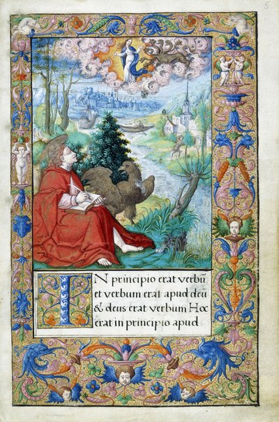 St. John of Patmos, Francois I:lle tehdystä tuntikirjasta, n. 1532-1540 tekijältä French School