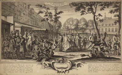 Pörssi Hotel de Soissonsin puutarhassa, Pariisissa, perustettiin vuonna 1720 tekijältä French School