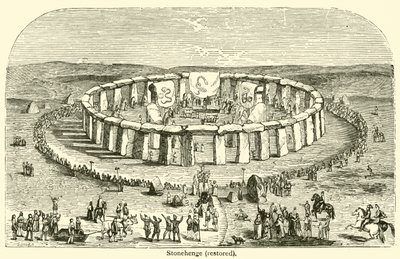 Stonehenge, restauroitu (kaiverrus) tekijältä French School