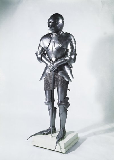 Haarniskapuku poulaineilla, n.1480 (metalli) tekijältä French School